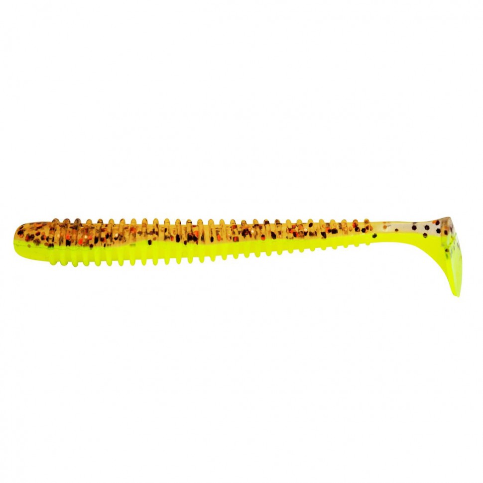 Виброхвост Helios Liny Catcher 2,35"/6 см, цвет Golden Lime 12 шт HS-5-048 , 